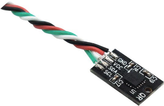 The FS-GY01 gyro board with its lead.