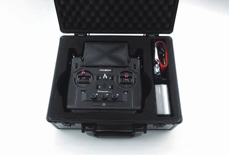 The case open with a Paladin inside.