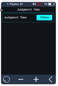 Judgment Time screen with Judgment Time 300ms
